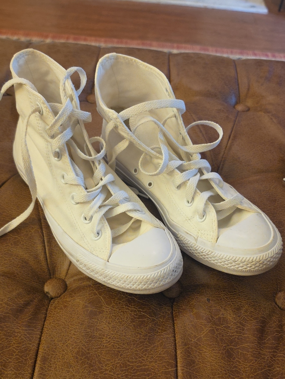Converse White High-Top Canvas Sneakers for Women